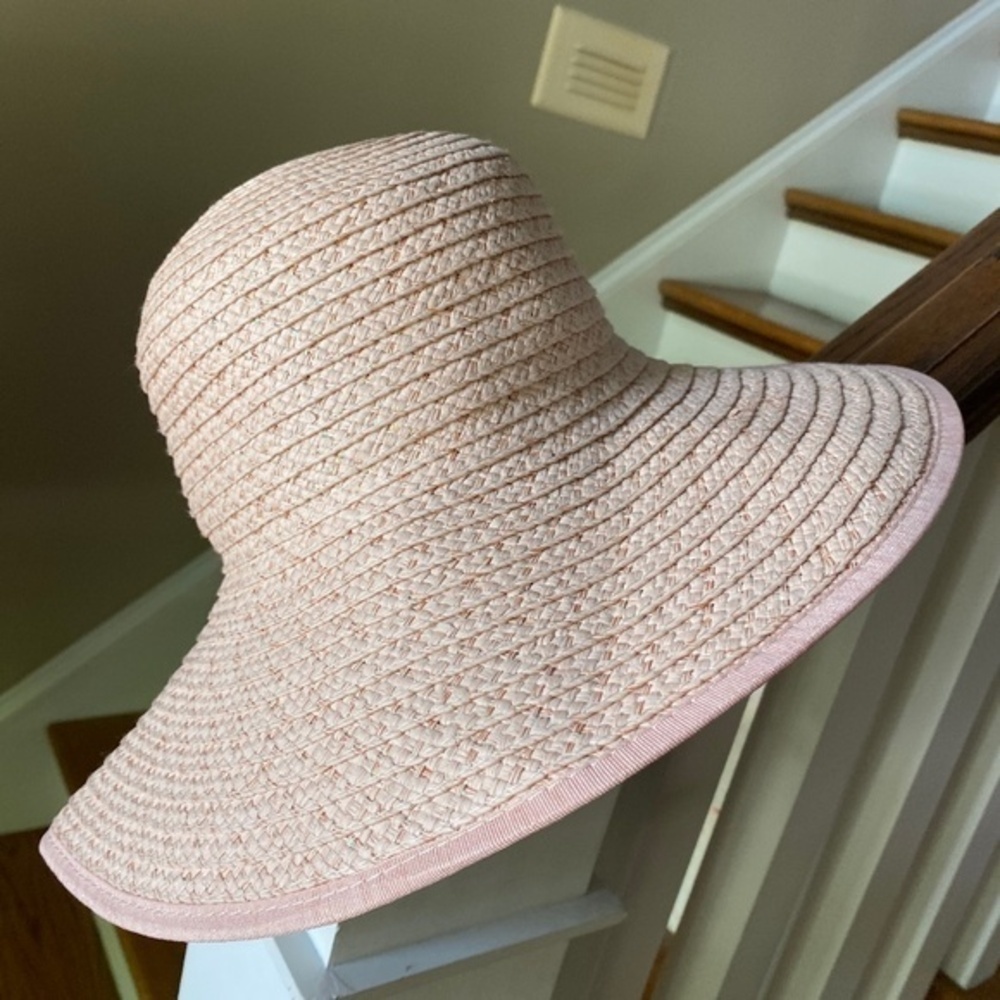 Anthropologie Four Buttons Pink Floppy Sun Hat